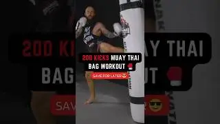 200 kick Muay Thai workout… drop a comment if you’re up for the challenge 👊 #muaythai