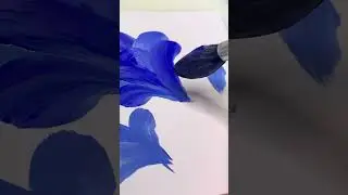 Acrilic flowers easy painting 💙