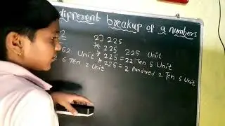 4th standard math lesson 2 number work / The different breakup of a number