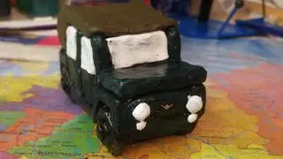 УАЗ  469Б из пластилина (покрашенный)