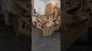 Teak root table #shorts #short #woodfurniture #wood #woodworking #handmade #workshop