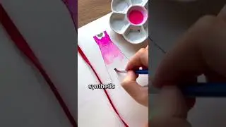 Synthetic vs Natural watercolor brush 