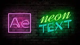 Неоновый логотип в After Effects.Неоновый текст в After Effects