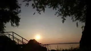 Sunset at lake Balaton, Balatonszárszó - 2015