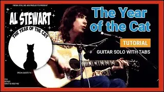YEAR OF THE CAT - Guitar lesson - Guitar solo with tabs (fast & slow) - Al Stewart