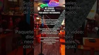 Servicios de fotografía y video para restaurantes 
