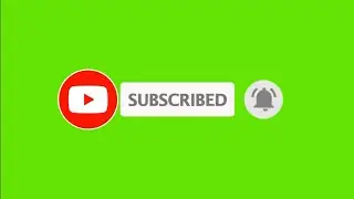 Green screen subscribe animation for video editing