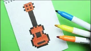 Рисунок по клеточкам.  Гитара