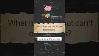 What has keys but can't open locks? #facts #learn #quiz #quiztime #brainstorm #braintest #braingames