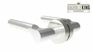 Chrome Door Handles on Rose with Duo Finish - Handle King
