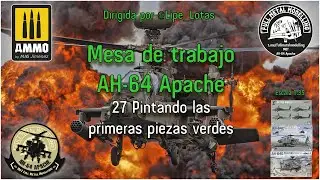 Mdt AH-64 Apache – 27 – Pintando las primeras piezas verdes