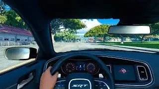 2023 dodge charger srt hellcat redeye widebody cutting up in traffic