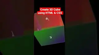 3D Cube using HTML & CSS only.