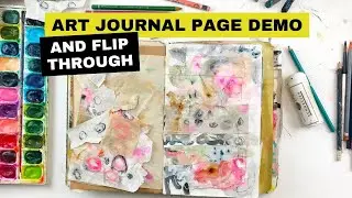 Watch the Process - Art Journal Page and Tea Bag Art Papers Flip Through