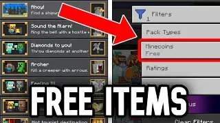 How to get Free Items In Minecraft Market Place Bedrock