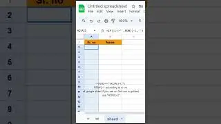 Magic Trick in GSheet | Automatically insert serial number in Google Sheets