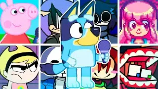 BLUEY CAN CAN but Every Turn a Different Character Sings🎙 (FNF Bluey Can Can but Everyone Sings It)