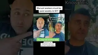 Manual workers must be paid weekly in NY! 