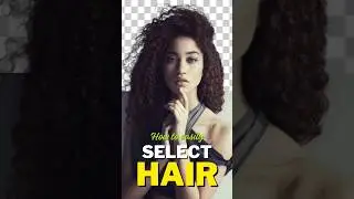 Easiest Way To Select Hair - Photoshop Tutorial #photoshop #shorts