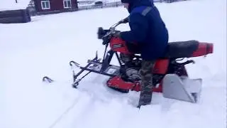Самодельный снегоход из мотоцикла ИЖ 