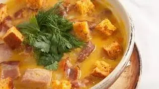 Очень вкусный гороховый суп с курицей (Готовим дома 1)