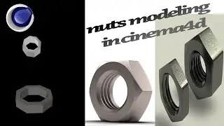 how to model nut in cinema4d in easy way | cinema 4d tutorials for beginners class 10