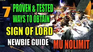 How to obtain Sign of Lord (SOL) - MU Nolimit (Newbie Guide)