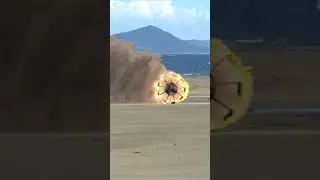 パンジャンドラム実験中