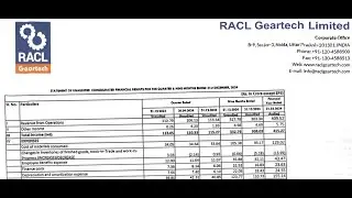RACL Geartech Q3 Results 2025 |RACL Geartech Results Today| RACL Geartech Share News | RACL Geartech
