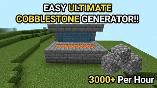 BEST ULTIMATE COBBLESTONE GENERATOR FARM 1.21 MINECRAFT BEDROCK- MCPE/XBOX/PS4/NI-SWITCH 