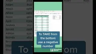 How to use the TAKE function in excel 