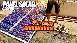 Potente Panel Solar Fotovoltaico Casero de 3000w con CD / DVD