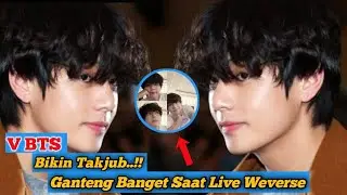 Bikin Takjub ! V BTS Sapa Penggemar Di Live Weverse Tanpa Make Up Ganteng Banget ..