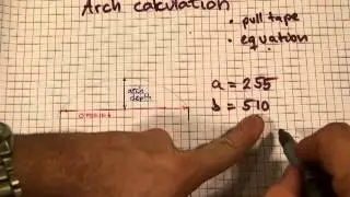 Arch calculation for layout (find radius, given span and depth of arch)