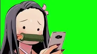 Green screen NEZUKO (waifu) | mentahan green screen anime