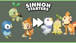 I modeled Turtwig, Chimchar and Piplup! [Blender][3D Painter]