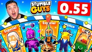 CONSEGUI TODAS las NUEVAS SKINS SECRETAS 0.55 de STUMBLE GUYS!