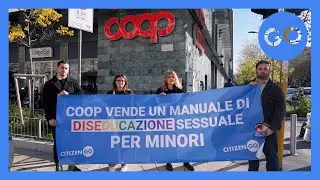 PROTESTA DI CITIZENGO davanti alla COOP contro "QUESTO LIBRO (NON) PARLA DI SESSO".