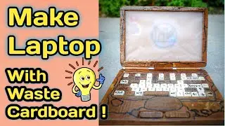 Turning Trash into a Cardboard Laptop Masterpiece | cardboard laptop| laptop tutorials|#viral