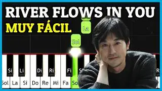 CANCIÓN FACIL en Piano Tutorial (Synthesia) con Notas / River Flows In You