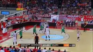 Olympiacos - Printezis taking Jankunas one on one