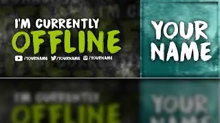 Twitch OFFLINE Banner & Profile Picture FREE Template! (FREE Template DOWNLOAD)