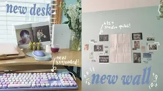 new desk setup and wall decor; studio ghibli & kpop themed (ft. reflectly the journaling app!)