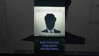 Draw Tony Stark using python sk3tchpy library. python trick #shorts #short #tonystark #marbel #fun