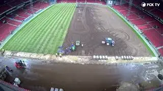 Timelapse: Se den nye bane i Parken blive lagt