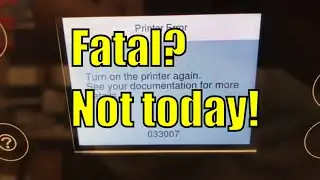 Fix Epson Error 033007 - Fatal Error During Printer Start