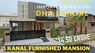1 Kanal Eye Catching Imported  LUXURIOUS Furnished Modern Designer House For Sale DHA Lahore