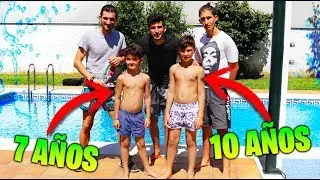 POOL CHALLENGES WITH MY BROTHERS (AGES 7 AND 10) ON A SLIPPERY FLOOR!! Makiman