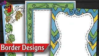 Beautiful | Border designs on paper | Front Page Design for School Project | Project Work Designs