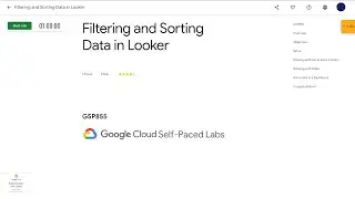 Qwiklabs | Filtering and Sorting Data in Looker [GSP855]